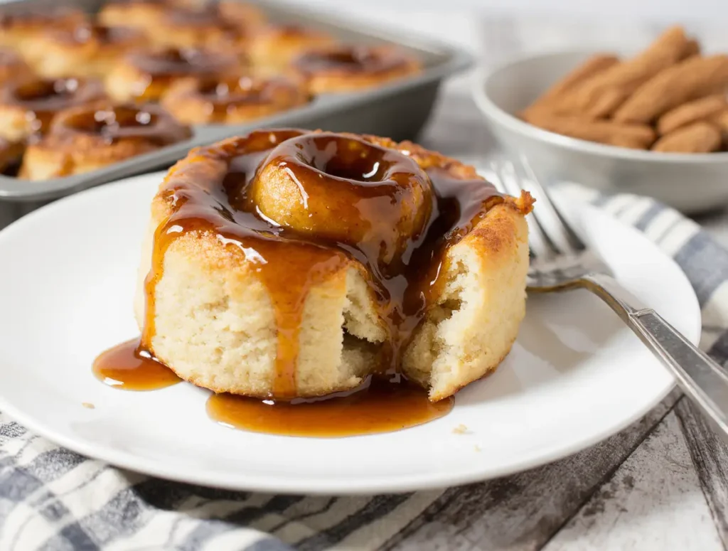 Pioneer-Womans-Cinnamon-Rolls: A Legendary Holiday Tradition 11 single pioneer womans cinnamon roll on small white plate gooey interior visible maple coffee icing 0jz7eryebem6iwxcpbr6 2