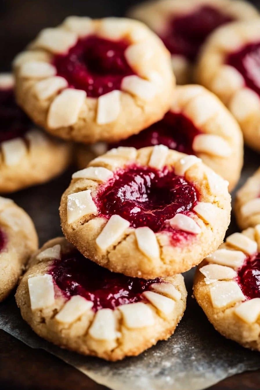 Raspberry Almond Thumbprint Cookies 7 Raspberry Almond Thumbprint Cookies