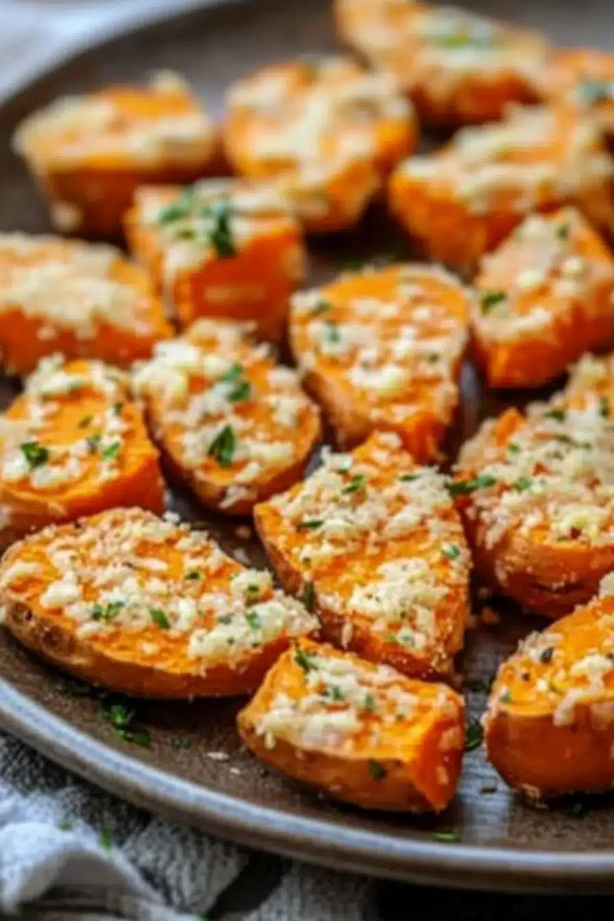 Baked Parmesan Sweet Potatoes