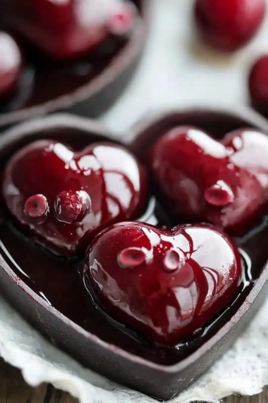 Cherry Cordial Hearts - delicious chocolate-covered cherries