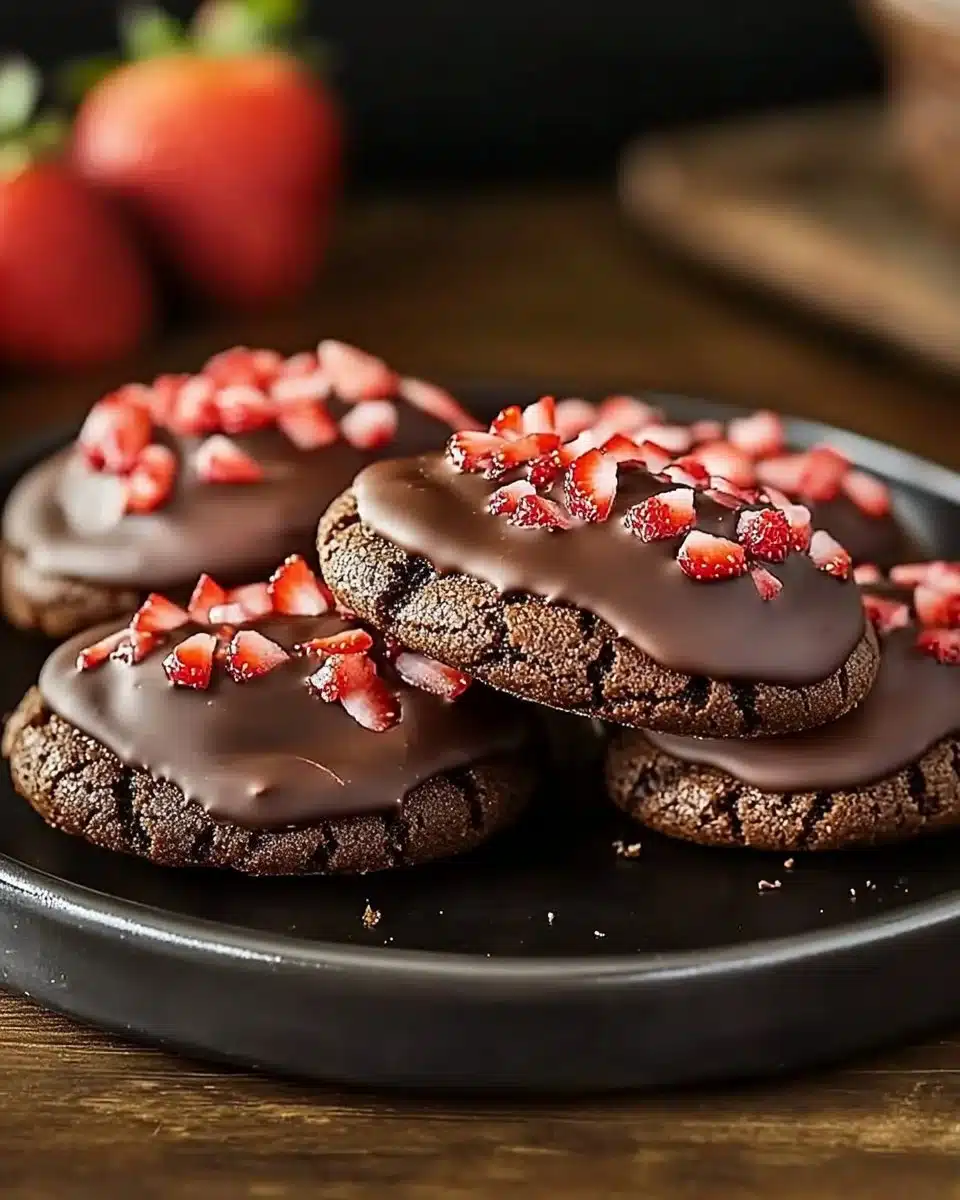 Chocolate Covered Strawberry Cookies 7 Chocolate Covered Strawberry Cookies