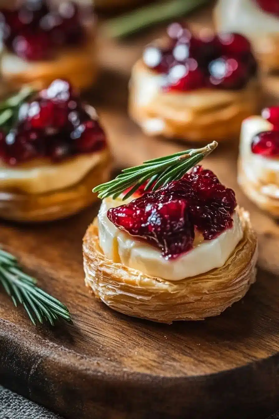 Christmas Brie and Cranberry Bites 6 Christmas Brie and Cranberry Bites