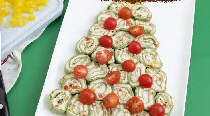 Christmas Tree Spinach Tortilla Roll-Ups 6 Christmas Tree Spinach Tortilla Roll-Ups
