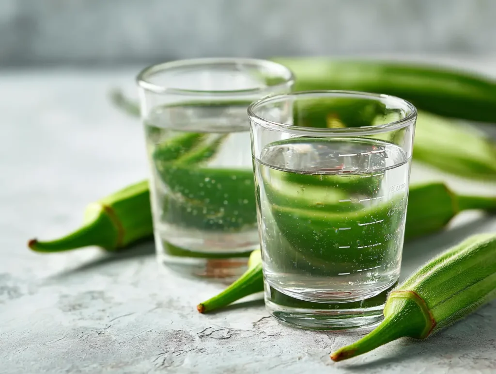 how much okra water to drink 1-2 cups glasses