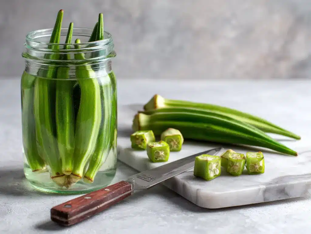 how to make okra water ingredients