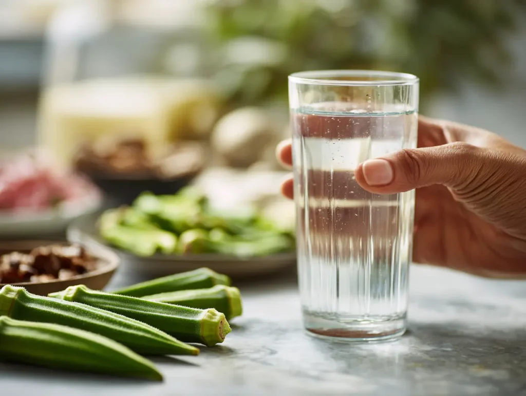 how to make okra water morning 