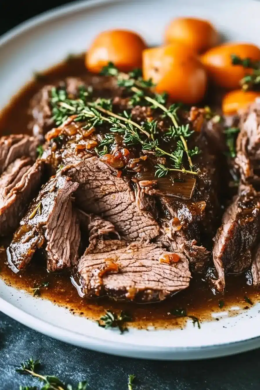 Melt-in-your-mouth CrockPot Chuck Roast cooked to perfection