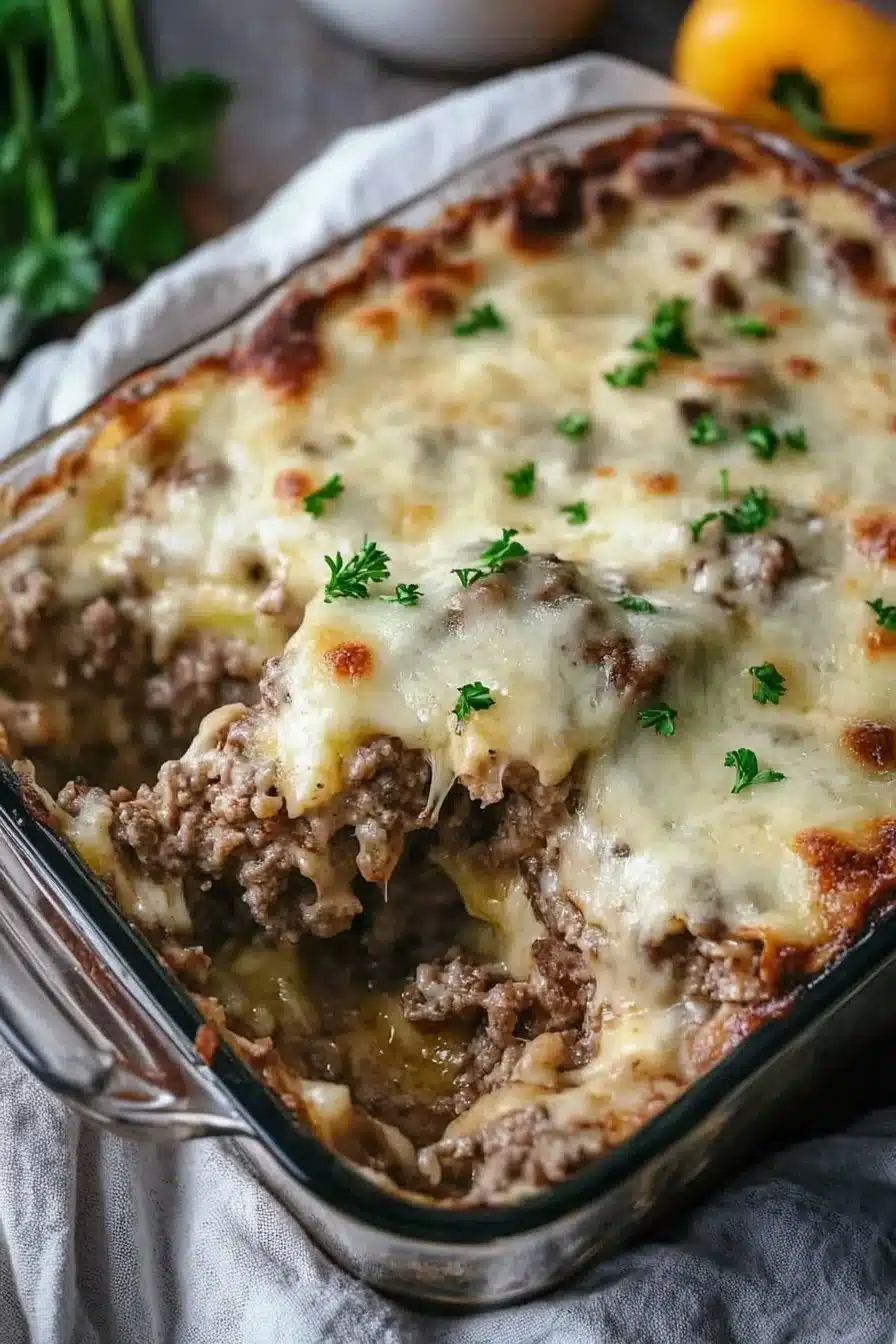 Philly Cheesesteak Casserole