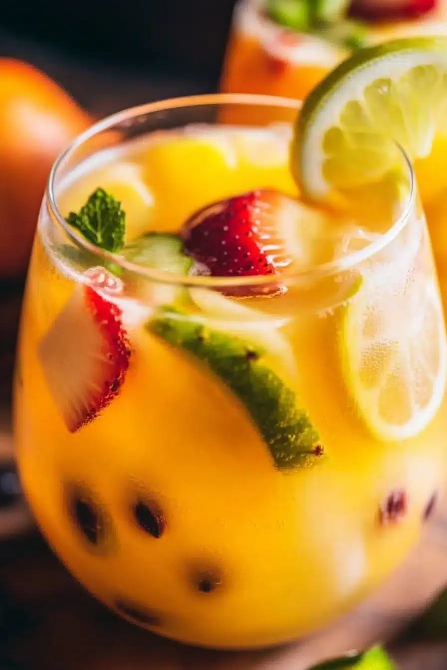 Refreshing Tropical White Wine Sangria