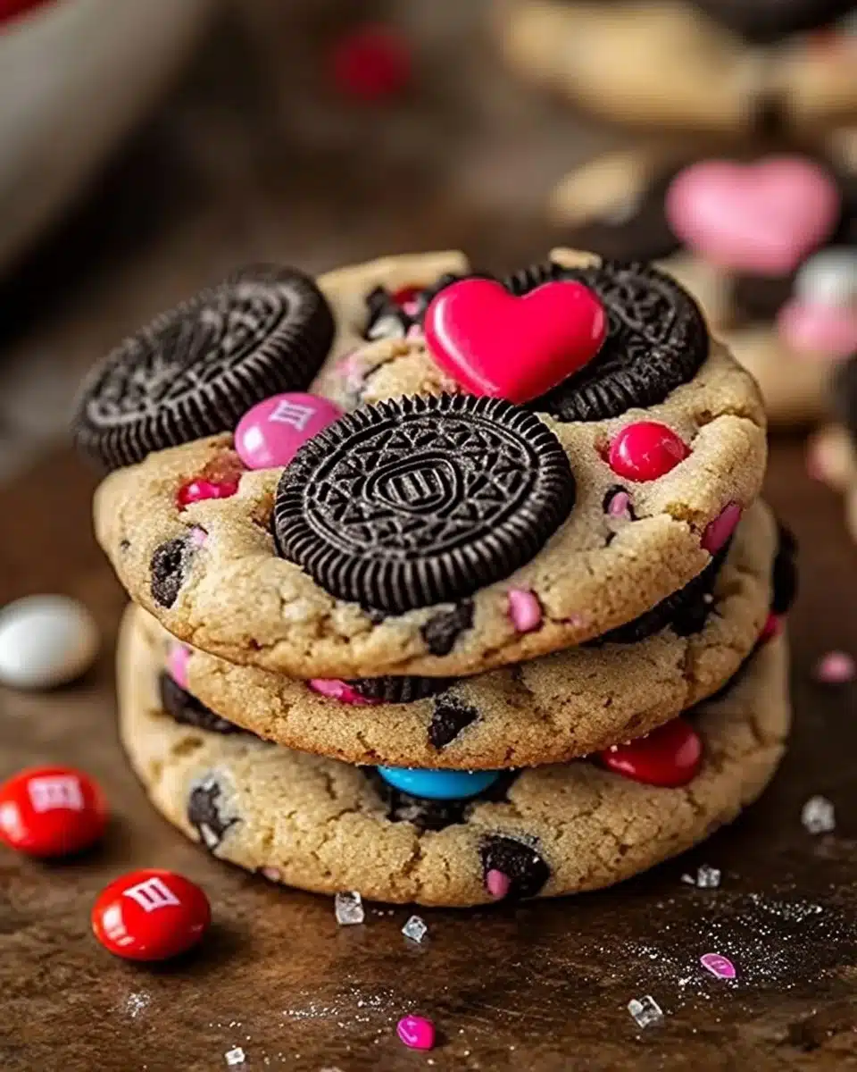 Valentine's Day Oreo M&M's Cookies