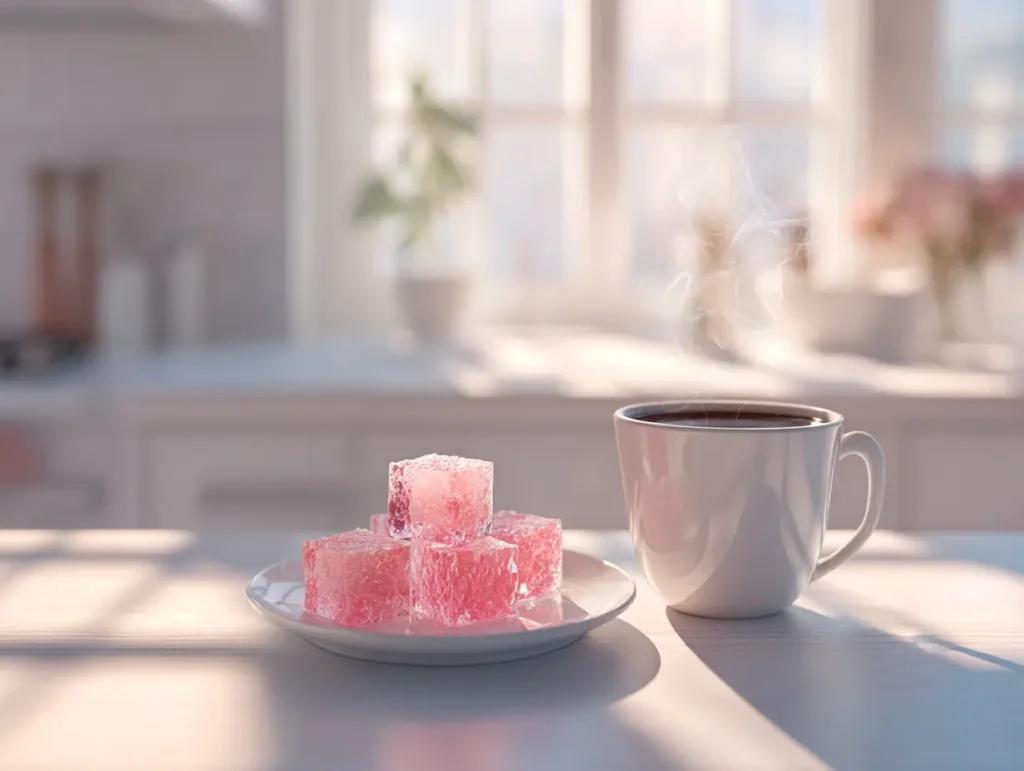 Kelly Clarkson gelatin recipe cubes with morning coffee