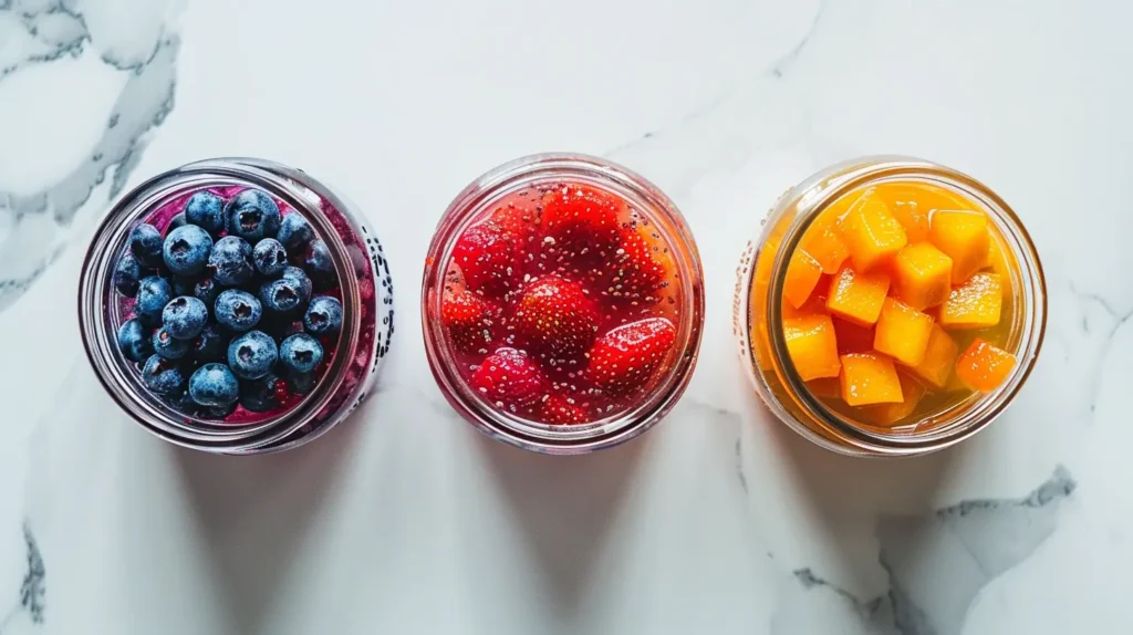  Easy chia jelly recipe in multiple flavors: strawberry, blueberry, mango