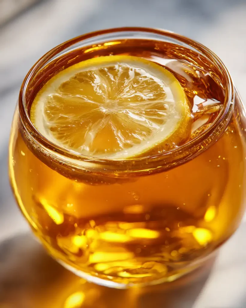  Gelatin trick gel fully set in a glass — thick and wobbly, ready to eat for appetite control