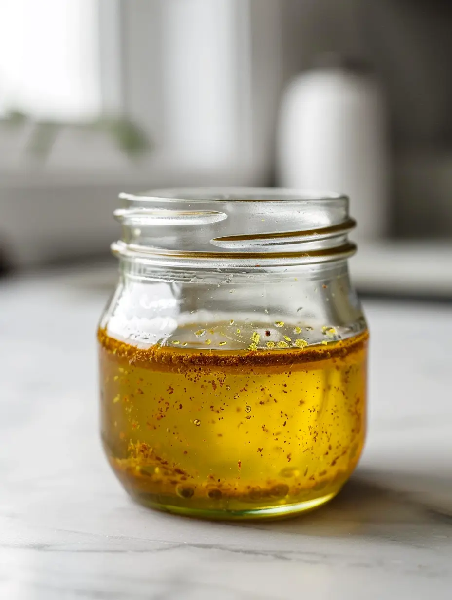 Asian honey protocol recipe in a glass jar with turmeric and cinnamon on marble surface