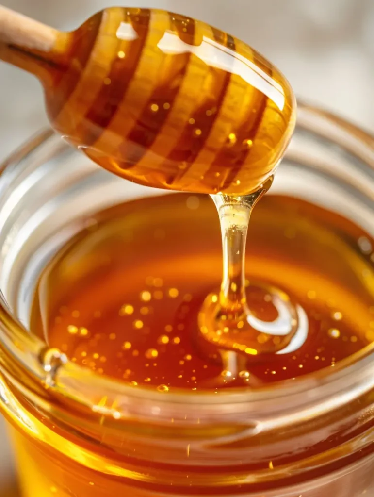 Asian Honey Protocol Recipe: Benefits, Side Effects, and How It Really Works for Men Over 40 14 Raw unfiltered honey used in Asian honey protocol recipe with honeycomb texture