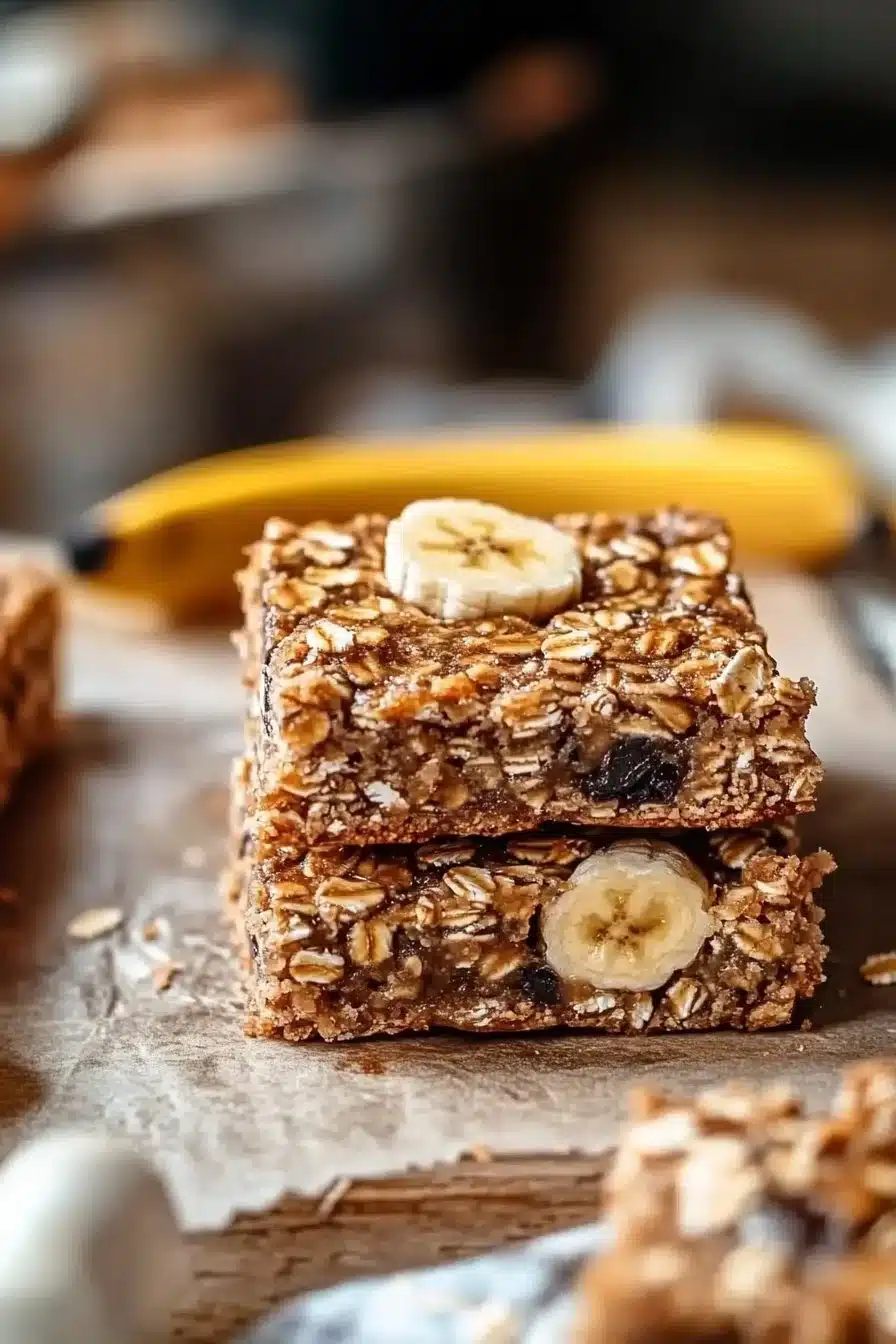 Banana Oatmeal Bars 4 Banana Oatmeal Bars