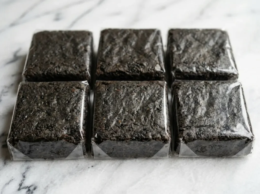 Black Sesame Dessert: 7 Easy Recipes Your Family Will Love 20 black sesame dessert brownies individually wrapped for meal prep storage