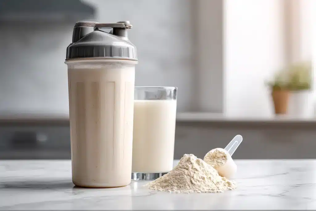 can i mix creatine with milk and protein powder in a shaker bottle
