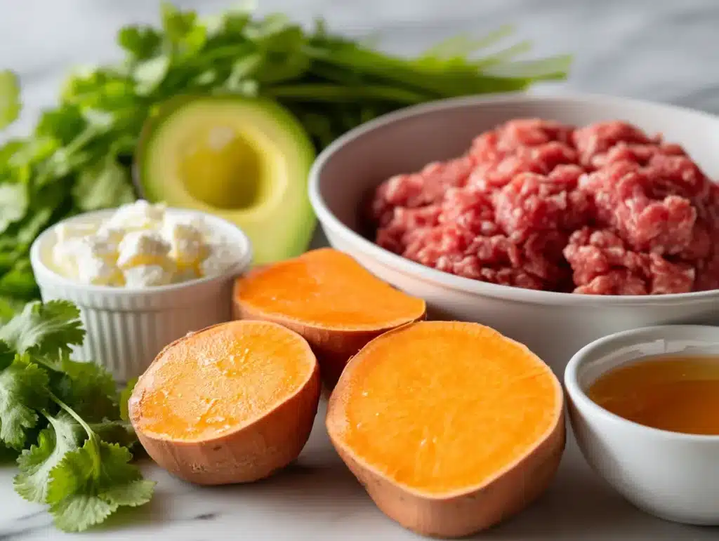 5 Easy Cottage Cheese Beef Bowl Recipes Your Family Will Love 13 Fresh ingredients for cottage cheese beef bowl including ground beef cottage cheese sweet potato and avocado