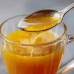 Honey Alzheimer Treatment: Can This Golden Ritual Support Memory? 13 Finished honey Alzheimer treatment memory drink being stirred slowly in clear glass mug