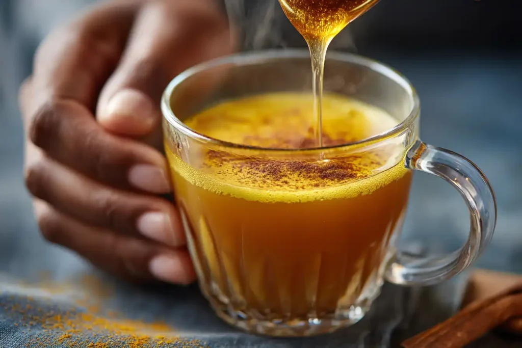 Honey Alzheimer Treatment: Can This Golden Ritual Support Memory? 12 Current image: Honey Alzheimer treatment morning ritual warm drink with turmeric and cinnamon in clear glass mug