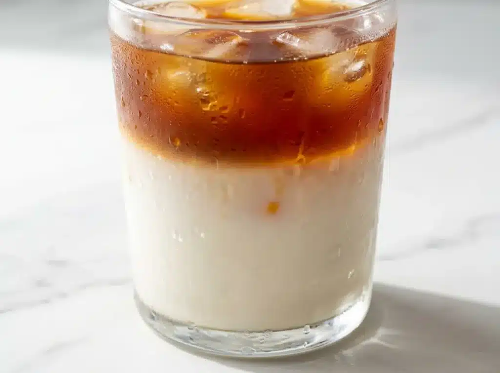 Blackberry black tea bag recipe in a glass with fresh blackberries and ice