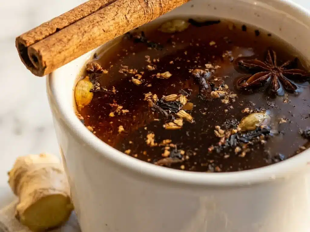  Glass pitcher of brewed black tea bag recipe for weekly meal prep with lemon slices