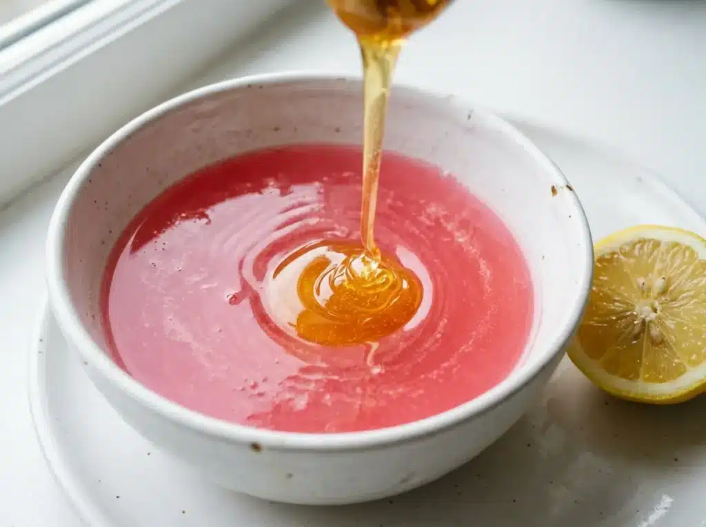 Adding honey and lemon juice to dr gupta gelatin recipe mixture before setting