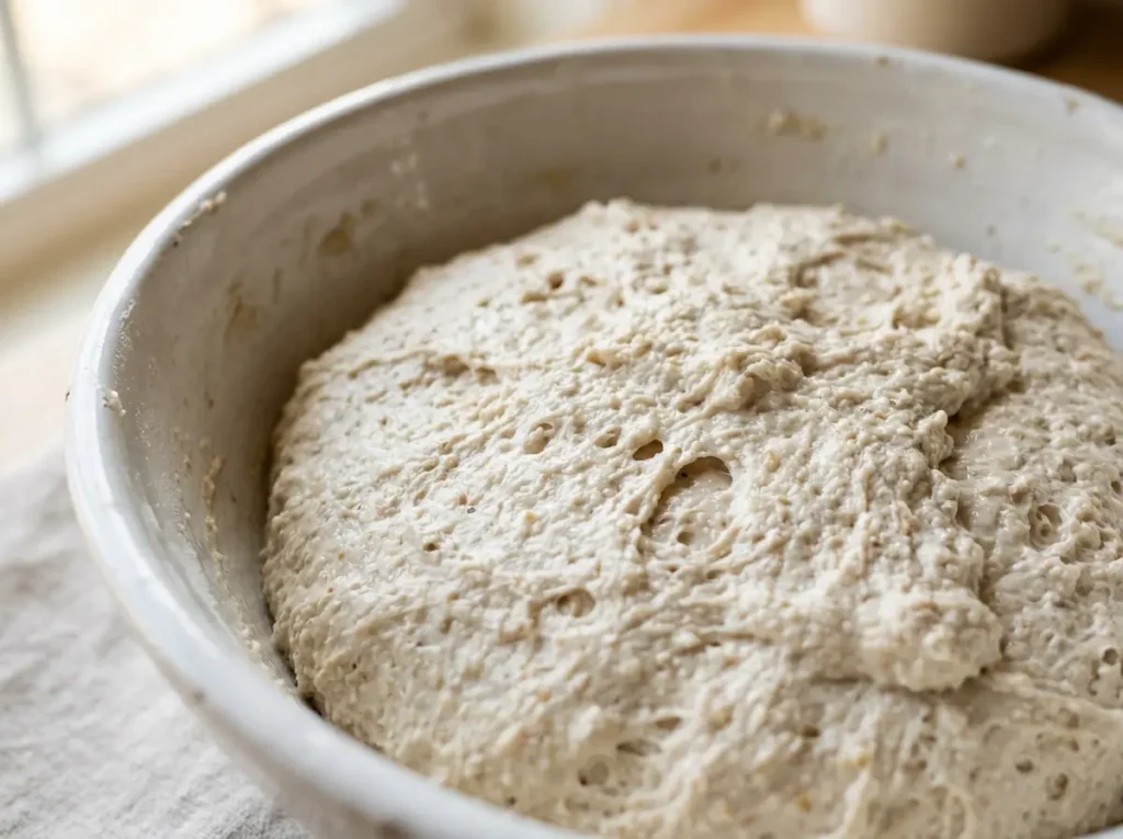 7 Proven Gluten Free Bread Recipe Ideas the Whole Family Will Love 16 Gluten free bread recipe dough resting in bowl while psyllium husk hydrates