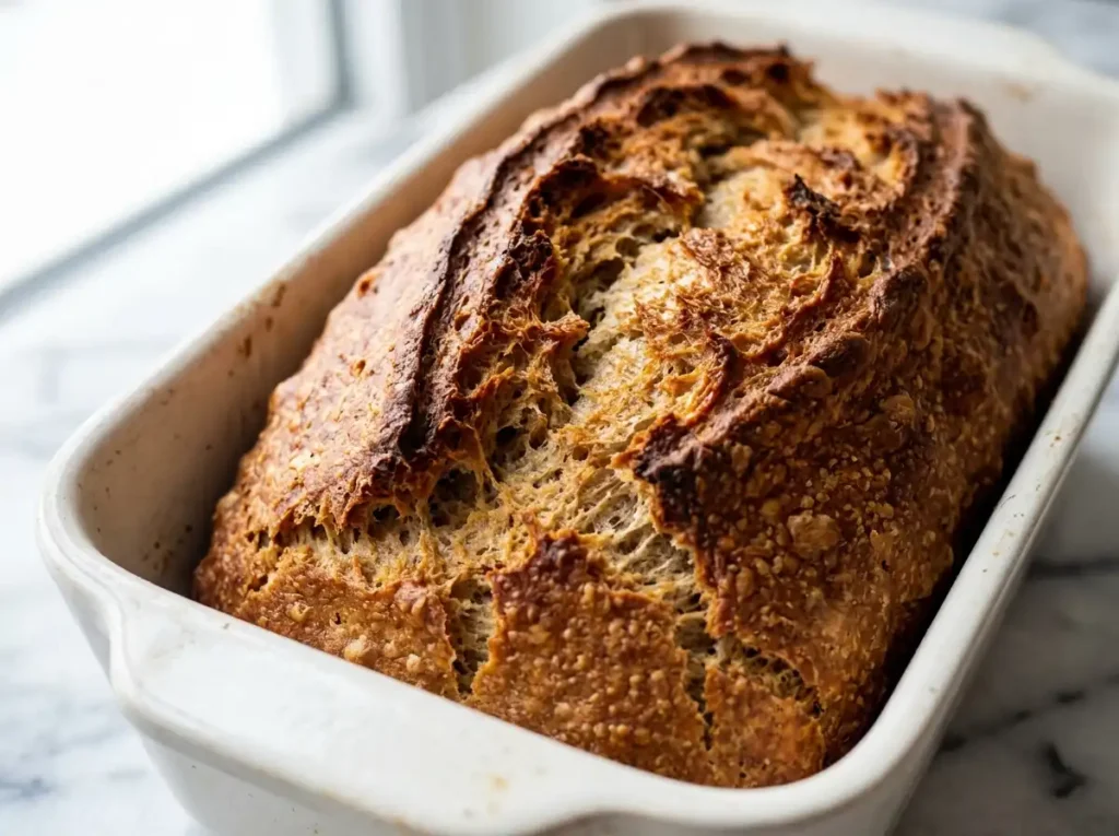 7 Proven Gluten Free Bread Recipe Ideas the Whole Family Will Love 18 Finished gluten free bread recipe loaf baked golden brown out of the oven