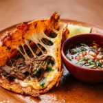 Best Birria Tacos Cheese Recipe for a Crispy Family Feast 20 Close up birria tacos cheese recipe with melted cheese crispy tortilla and shredded beef