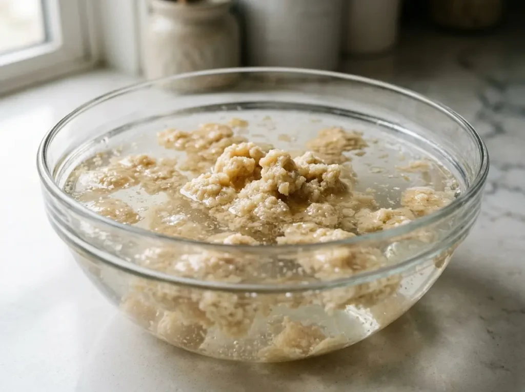  Lumpy gelatin mistake from using warm water instead of cold