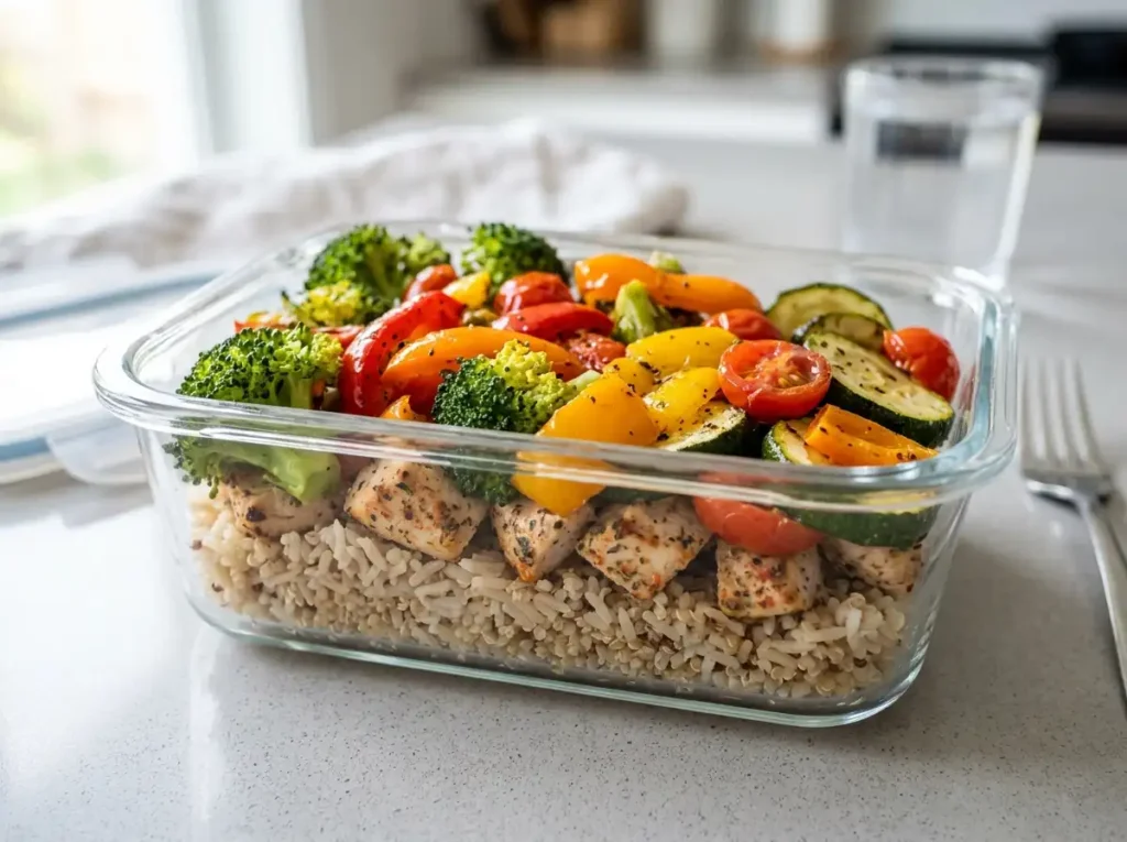 15-Minute High-Protein Meal Prep: 1 Easy Aesthetic Guide 11 Current image: 15-minute high-protein meal prep aesthetic in a clear container