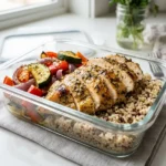15-Minute High-Protein Meal Prep: 1 Easy Aesthetic Guide 16 Finished lemon herb protein meal prep container recipe
