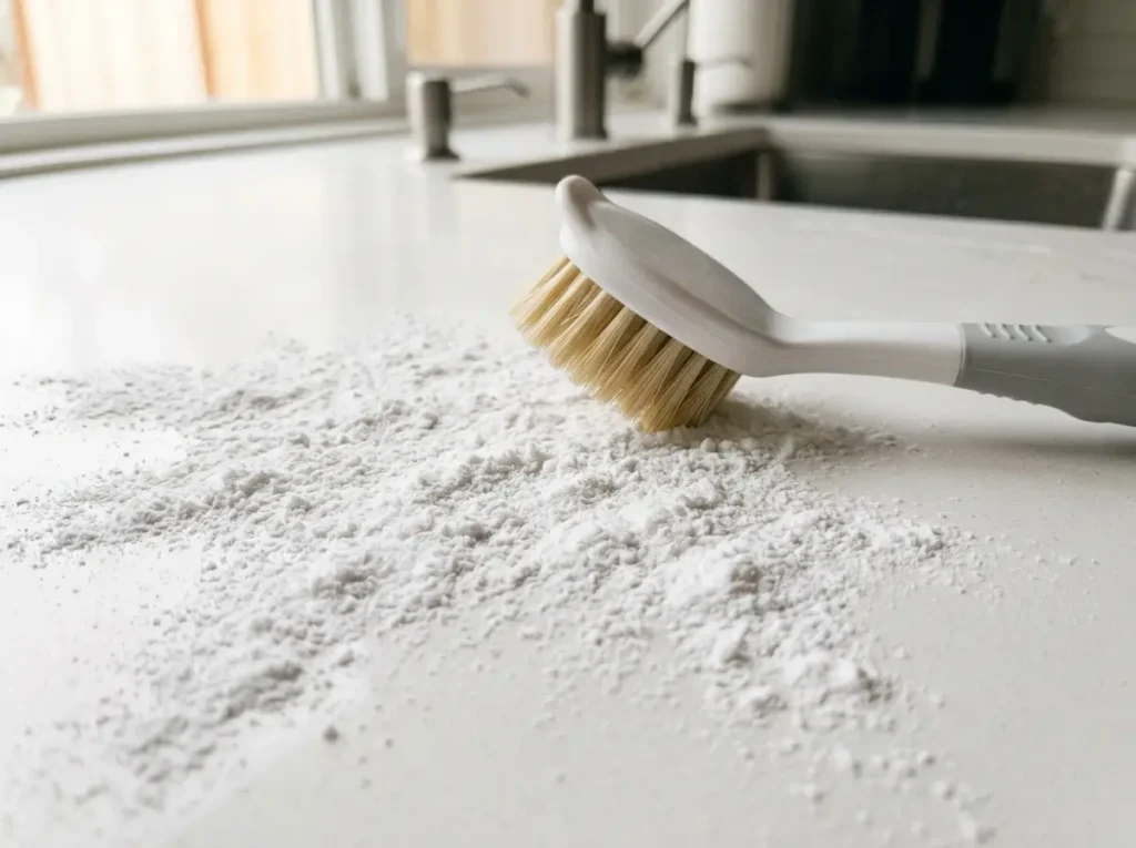Baking soda used for safe household cleaning