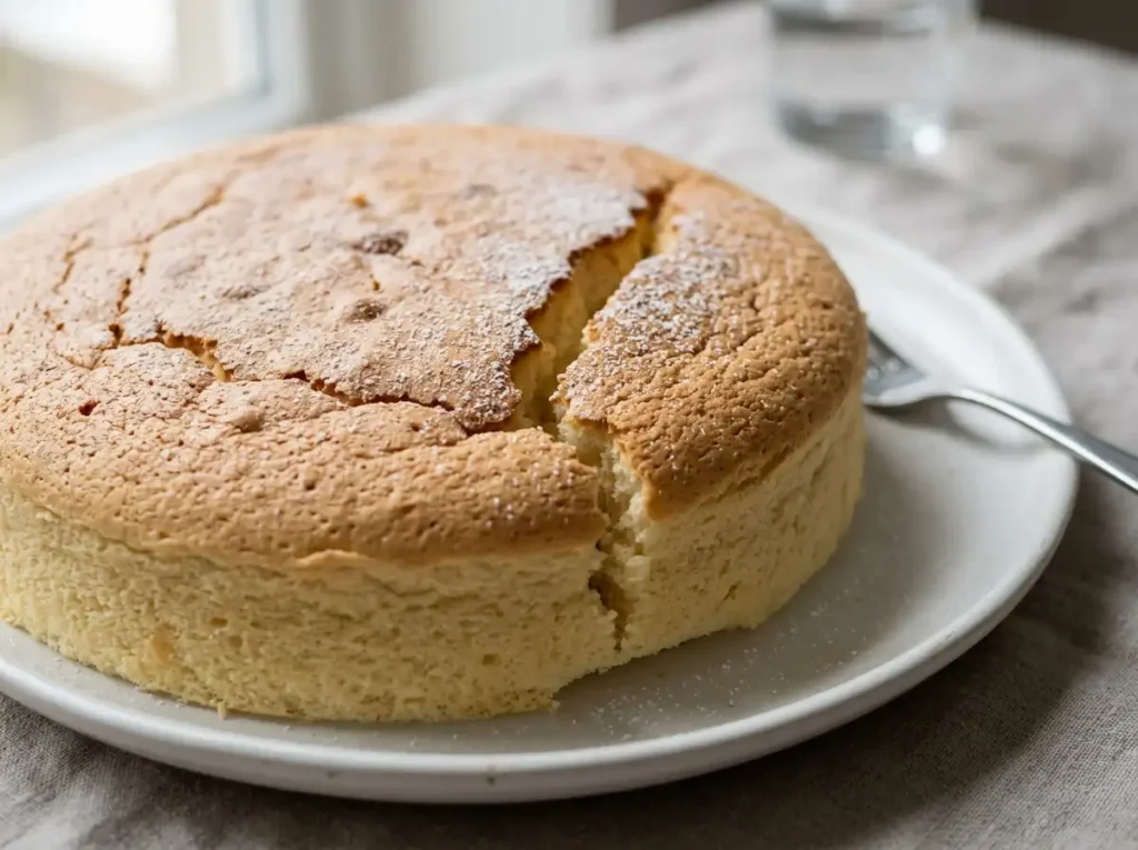 Cracked Japanese cheesecake mistake from sudden temperature change